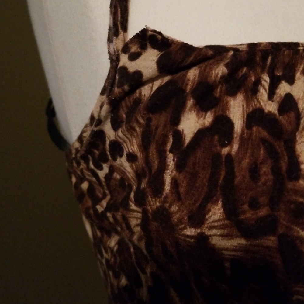 Leopard Print Charlotte Russe Tight Fit Tank - Picture 3 of 7